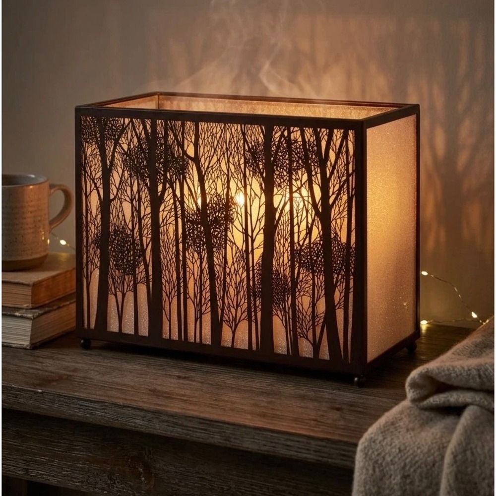 Yankee Candle Multi Forest Silhouette 5 Tea Light Holder Bronze Metal Brown Tree